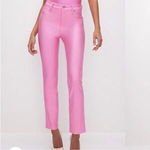 Compression shine good American good waist leggings pants in sorority pink